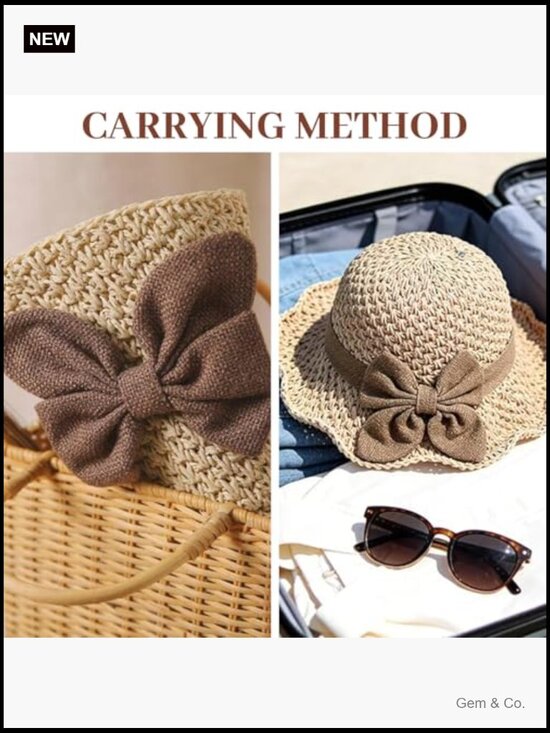 Elegant Woven Straw Sun Hat with Bow, Wide Brim Bucket, Foldable & Breathable